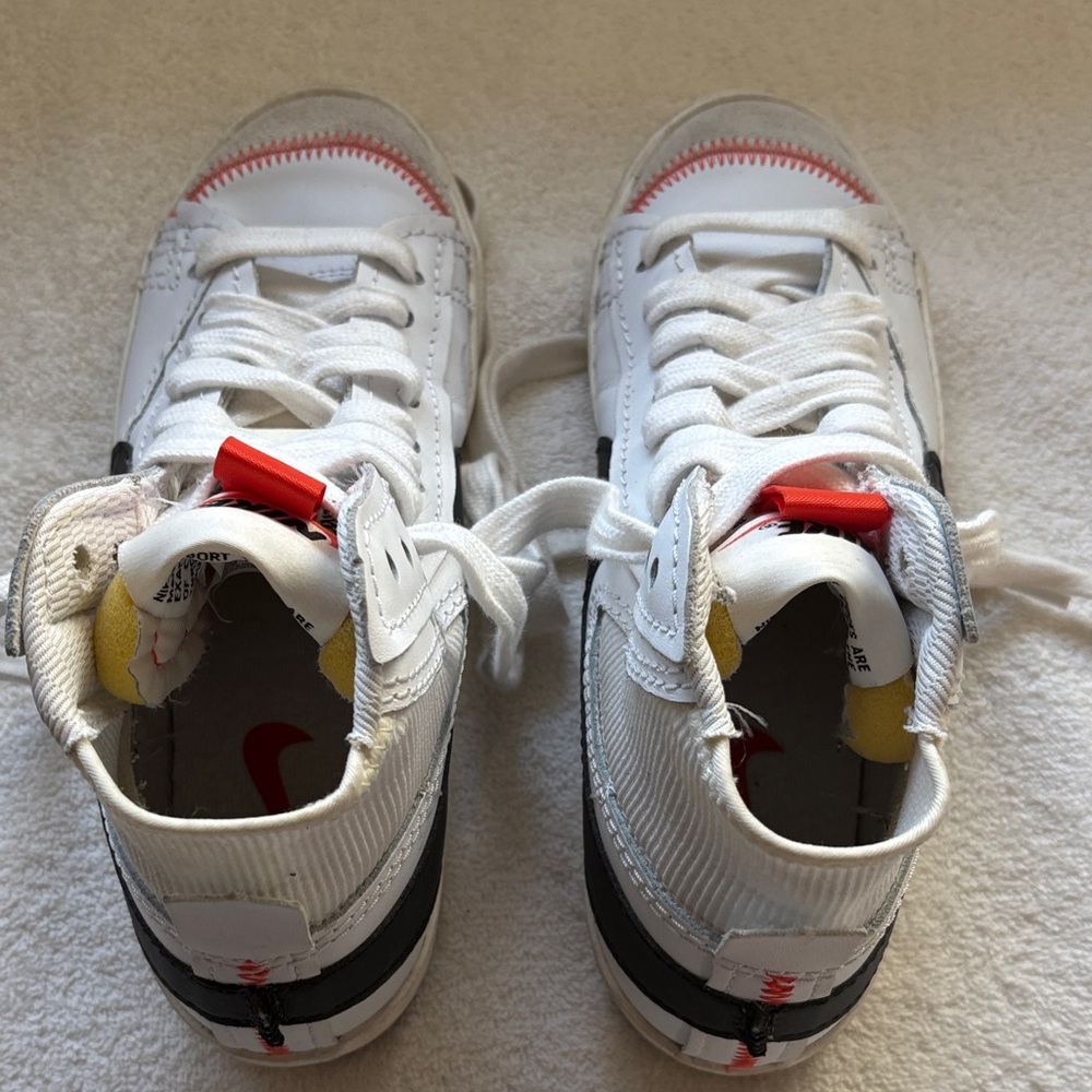 Nike Wmns Blazer Mid ‘77 Jumbo Swoosh White Black DQ1471-100 s 8.5 - Picture 8 of 11